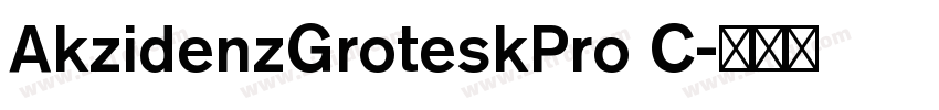 AkzidenzGroteskPro C字体转换